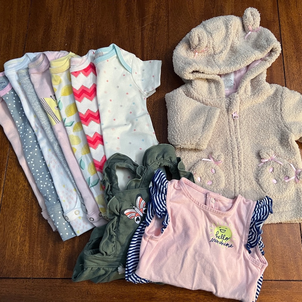 Baby Girl Size 3 - 6 Months Clothes - Cat & Jack/Rose Pope/Kyle & Deena / Gerber